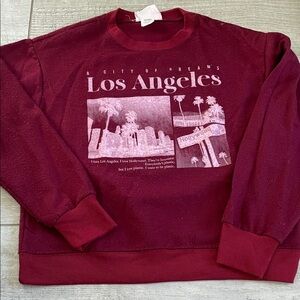 Los Angeles Graphic Burgundy Sweatshirt